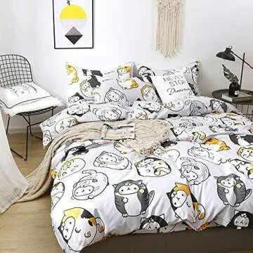 Duvet cover with cat prints 😻