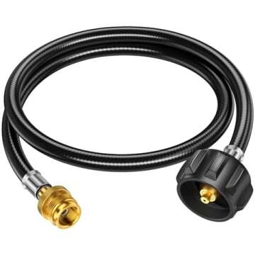 Propane Brass Orifice, Steel Braided Hose