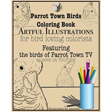 Parrot Town Birds Coloring Book