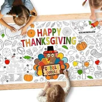 Thanksgiving Dinner Decor + Kids Table