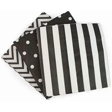Black and White Napkins