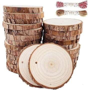 Wood slice ornament lettering