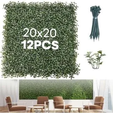 DIY GREEN WALL AND FAUX GRASS