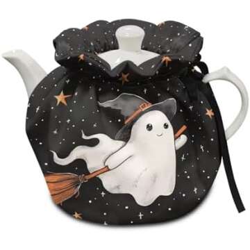 Cozy Neutral Halloween Hutch Styling