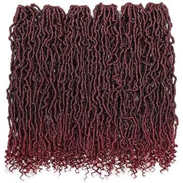 20inch 6pack Nu Gorgeous Soft Locs With Curl End Natural Wavy Goddess Faux Locs Crochet Hair Extensi...