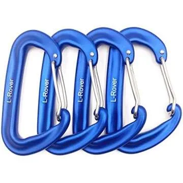 Inexpensive Caribiners for rad gear. Kayaks camping and in the Van. Back pack. Clothesline.