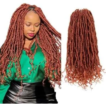 Crochet locs with curly ends