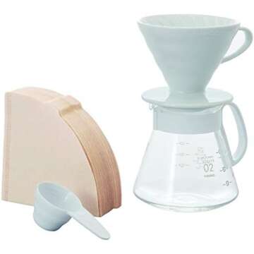 The #V60 pourover set for beginner coffee lovers