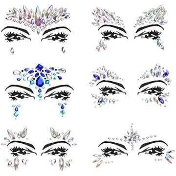 Glitter and face gems!