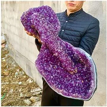 AMETHYST CRYSTAL GEODE STONE FROM BRAZIL
