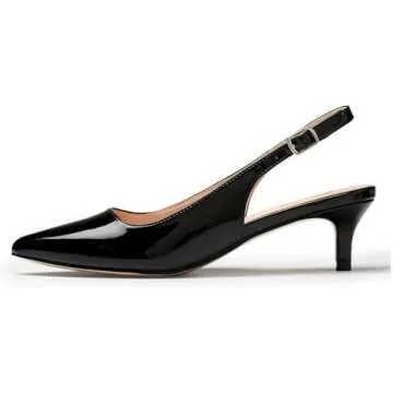 Sling back low heeled shoe