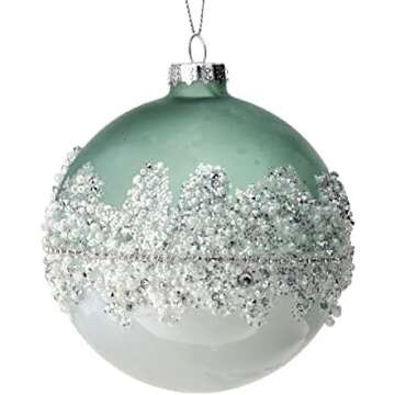 Aqua, White & Metallic Christmas Tree Theme