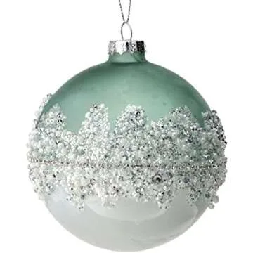 Aqua, White & Metallic Christmas Tree Theme