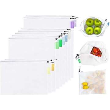 Eco Friendly, Reusable Fruit and Veggie Bags - Ditch the Plastic, Save the Environment