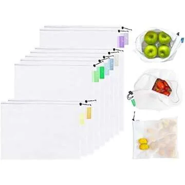 Eco Friendly, Reusable Fruit and Veggie Bags - Ditch the Plastic, Save the Environment