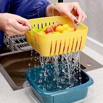 Double Layer Drain Basket Bowls