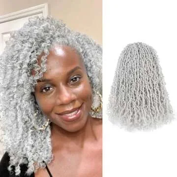 Grey crochet hair