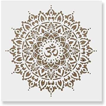 Stencil on Pour Painting