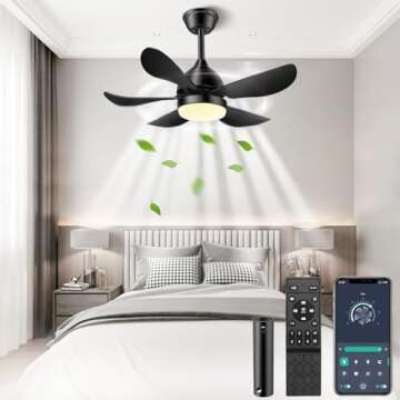Modern Ceiling Fans with Lights and Remote