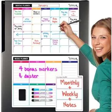 Fridge Calendar and Wall Notepad