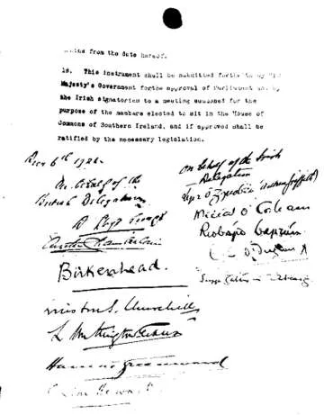 The Ratification of the Anglo-Irish Treaty in 1921
