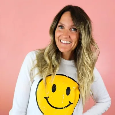 A girl and a glue gun